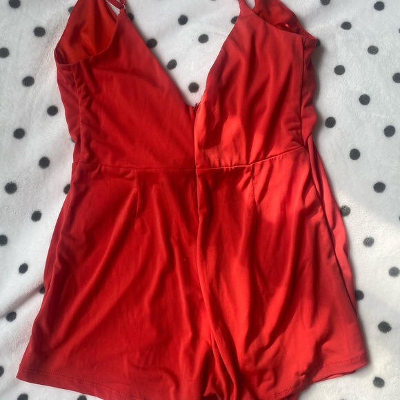 Coral Mendocino Romper Dress - Picture 3 of 4